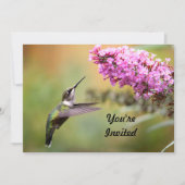 Wildlife Hummingbird Floral Foto Verjaardag Kaart (Voorkant)