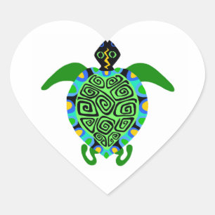 Wildlife - I love Zee TURTLES - Dierenactivist - Hart Sticker