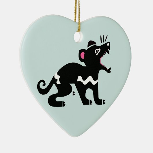 Wildlife - Ik hou van Tasmaanse DUIVELS - Hart Keramisch Ornament (Rechts)