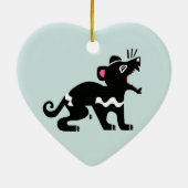 Wildlife - Ik hou van Tasmaanse DUIVELS - Hart Keramisch Ornament (Achterkant)