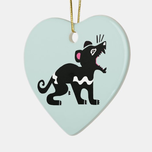 Wildlife - Ik hou van Tasmaanse DUIVELS - Hart Keramisch Ornament (Links)