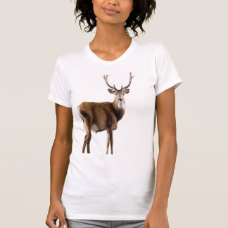 Wildlife Illustratie schattig Cerf retro Hertenlie T-shirt