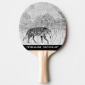 Wildlife illustration Grey Wolf Personalized Tafeltennisbatje (Voorkant)