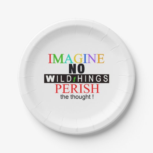 Wildlife - IMAGINE - Conservation - Wilde dieren Papieren Bordje (Voorkant)