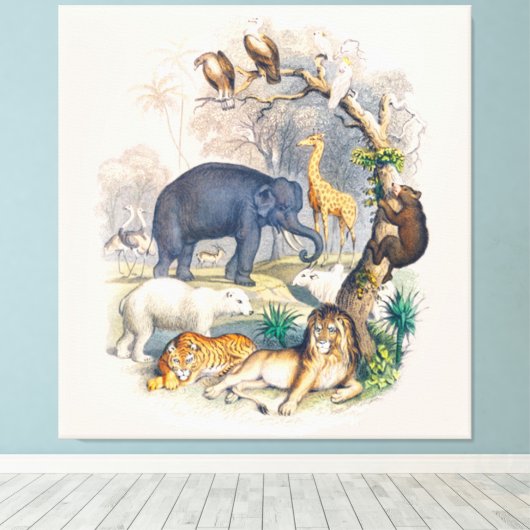 Wildlife in Natuur Kunst Canvas Afdruk (Insitu (Houten vloer))