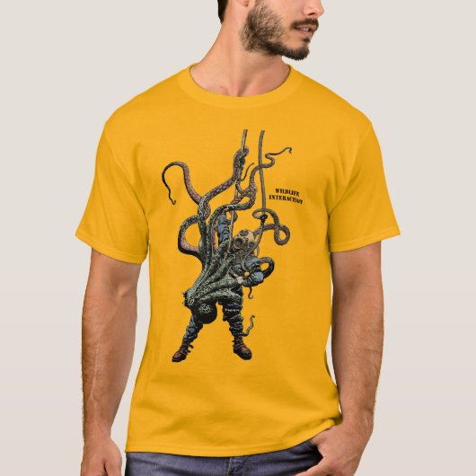 Wildlife Interactie van Helm Diver en Octopus T-shirt (Voorkant)