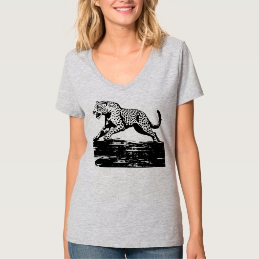 Wildlife Jaguar Sprint Grijs T-shirt (Voorkant)