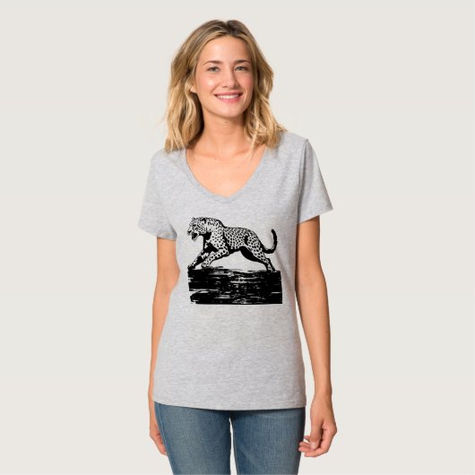 Wildlife Jaguar Sprint Grijs T-shirt (Voorkant volledig)
