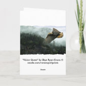 WILDLIFE Kale Eagle & Misty Forest Wenskaarten Kaart (Achterkant)