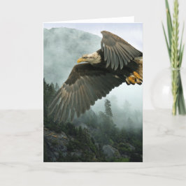 WILDLIFE Kale Eagle & Misty Forest Wenskaarten Kaart