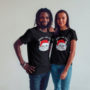 Wildlife Kat Sinterklaas Kerstmis T-shirt