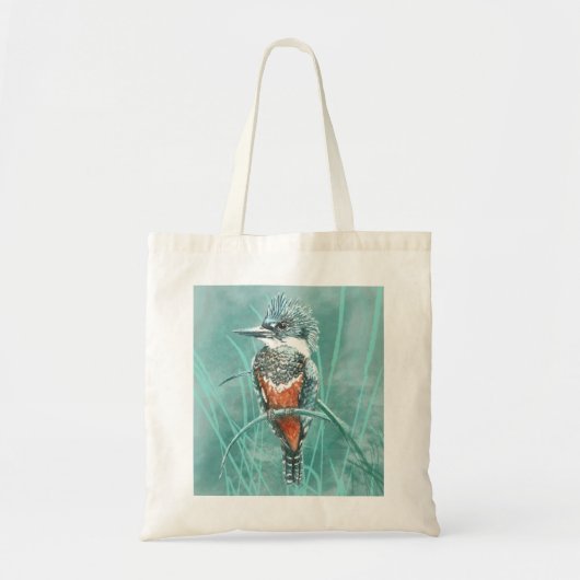 Wildlife Kingfisher Bird Natuur Art Tote Bag (Voorkant)