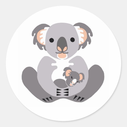 Wildlife - KOALA - Dierenvriend - Australië - Ronde Sticker (Voorkant)