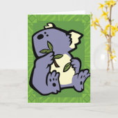 Wildlife Koala Puzzle Wenskaart Kaart (Gele Bloem)