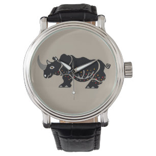 Wildlife - Koele RHINOCEROS - Natuur - Conservatie Horloge