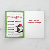 Wildlife Kookaburra Puzzle Wenskaart Kaart (Binnen)