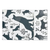 Wildlife Landschap Silhouet Patroon – Design 2 Kussensloop (Achterkant)