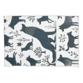 Wildlife Landschap Silhouet Patroon – Design 2 Kussensloop (Voorkant)