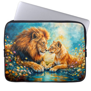 Wildlife Leeuw Leeuwin fantasie romantische kunst Laptop Sleeve