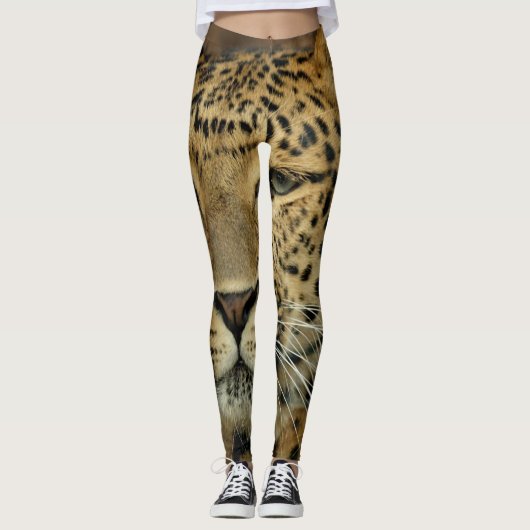 Wildlife Leopard Print Leggings (Voorkant)