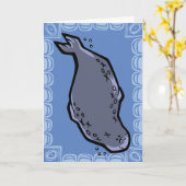 Wildlife Leopard Seal Puzzle Wenskaart Kaart (Gele Bloem)