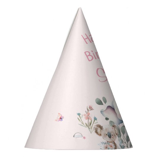 Wildlife Leuke Dieren Roze Verjaardagsfeest Feesthoedjes (Links)