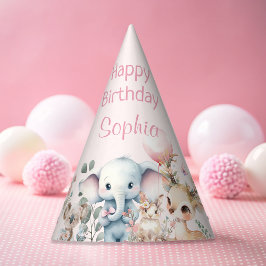 Wildlife Leuke Dieren Roze Verjaardagsfeest Feesthoedjes