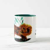 Wildlife Lion gepersonaliseerde vader Tweekleurige Koffiemok (Center)