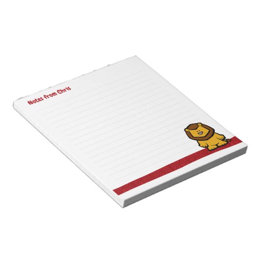 Wildlife Lion Note Pad Notitieblok (Schuin)