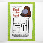 Wildlife Lizard Puzzle Wenskaart Trifold Drieluik Wenskaart (Binnenkant midden)