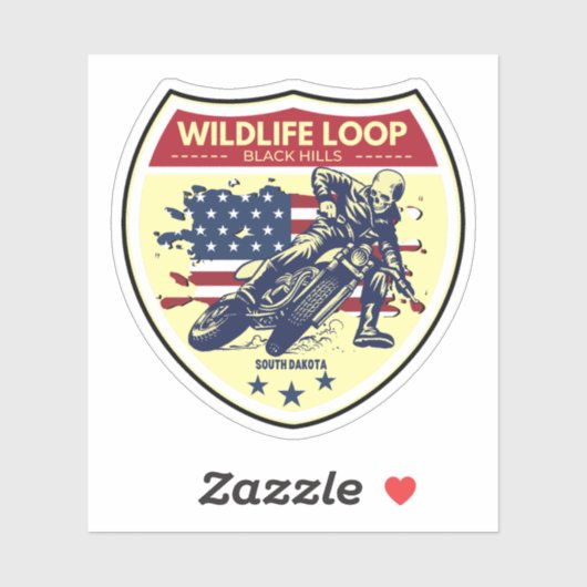 Wildlife Loop Road motorreis zuid dako Sticker (Vel)