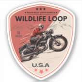 Wildlife Loop Road motorreis zuid dako Sticker (Voorkant)
