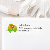Wildlife Lovebirds Retouradreslabels Etiket (Insitu)