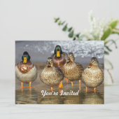 Wildlife Mallard Ducks Foto Birthday Kaart (Staand voorkant)