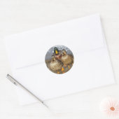 Wildlife Mallard Ducks Foto Ronde Sticker (Envelop)