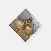 Wildlife Mallard Ducks Foto Servet (Hoek)