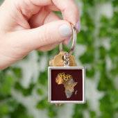 Wildlife Map of AFRICA Sleutelhanger (Hand)