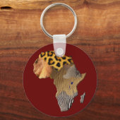 Wildlife Map of AFRICA Sleutelhanger (Voorkant)