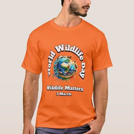Wildlife Matters. Wereld Natuur Dag (WWD) T-shirt (Voorkant)
