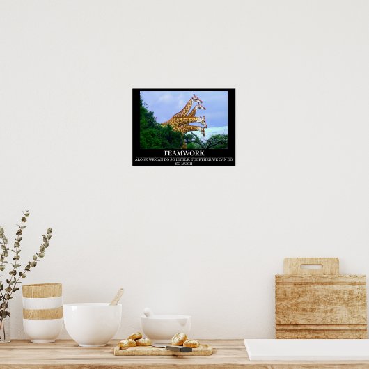 Wildlife Motivatie Posters Giraffe Teamwork (Keuken)