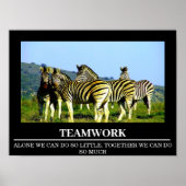 Wildlife Motivatie Posters Zebra Teamwork (Voorkant)