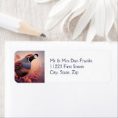 Wildlife Natuur California Quail Bird Etiket (Insitu)