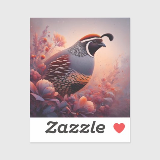 Wildlife Natuur California Quail Bird Sticker (Vel)