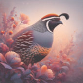 Wildlife Natuur California Quail Bird Sticker (Voorkant)