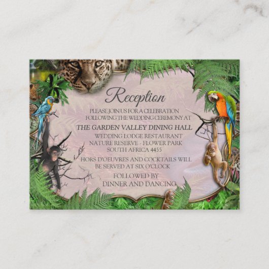 Wildlife Oerwoud Planten & Dieren Informatiekaartje (Voorkant)