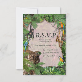 Wildlife Oerwoud Planten & Dieren RSVP Kaartje