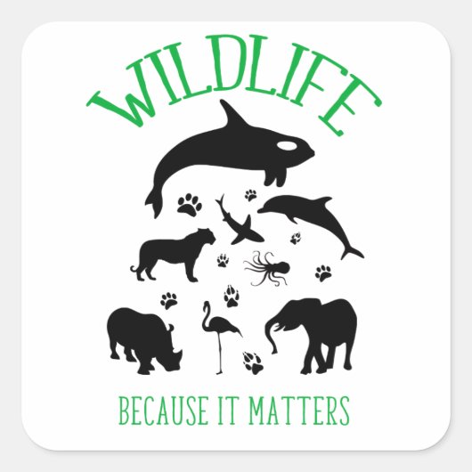 Wildlife Omdat het Silhouettes Stickers uitmaakt (Voorkant)