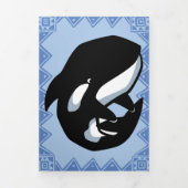 Wildlife Orca Puzzle Wenskaart Trifold Drieluik Wenskaart (Cover)