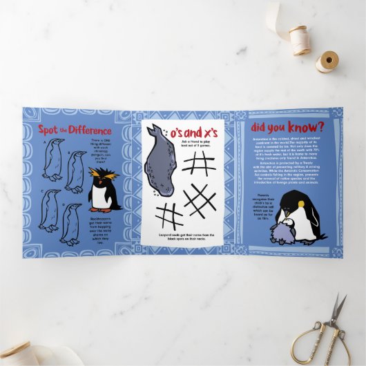 Wildlife Orca Puzzle Wenskaart Trifold Drieluik Wenskaart (Binnen)