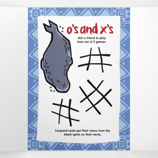 Wildlife Orca Puzzle Wenskaart Trifold Drieluik Wenskaart (Binnenkant midden)